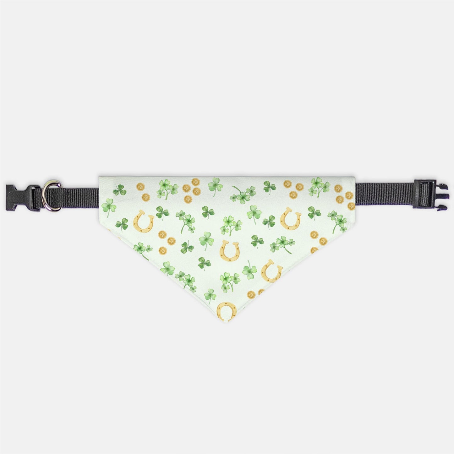Four-Leaf Clover Adjustable Dog Bandana Collar