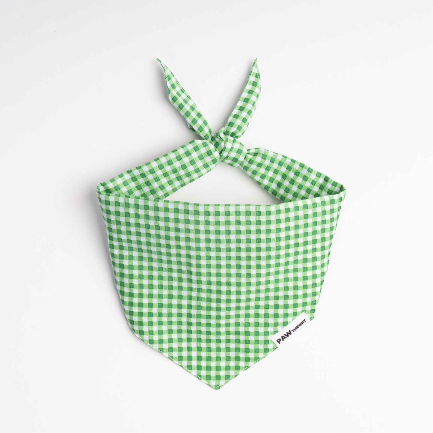Gingham Dog Bandana in Clover Green